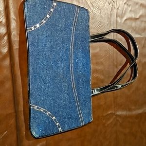 Jean purse with rhinestones